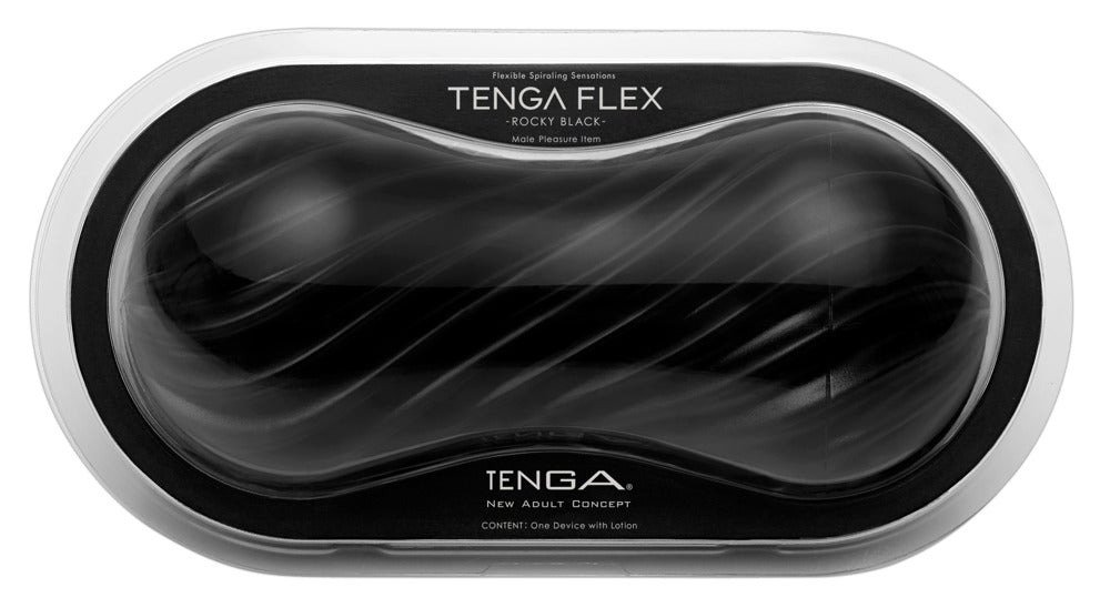 Tenga Flex Rocky Black - Masturbador Reutilizable con Control de Vacío