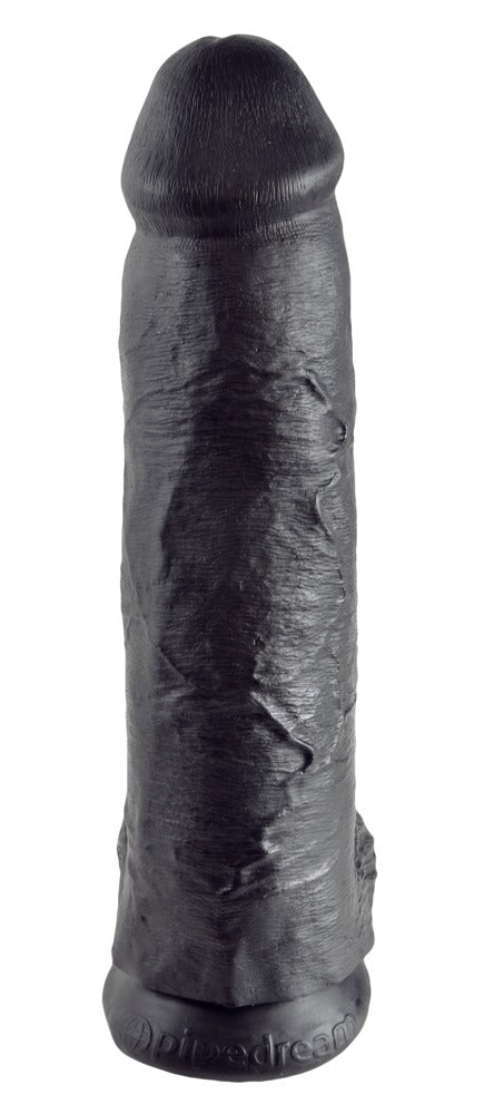 King Cock 12 inch Balls Black - Dildo Realista con Base de Succión