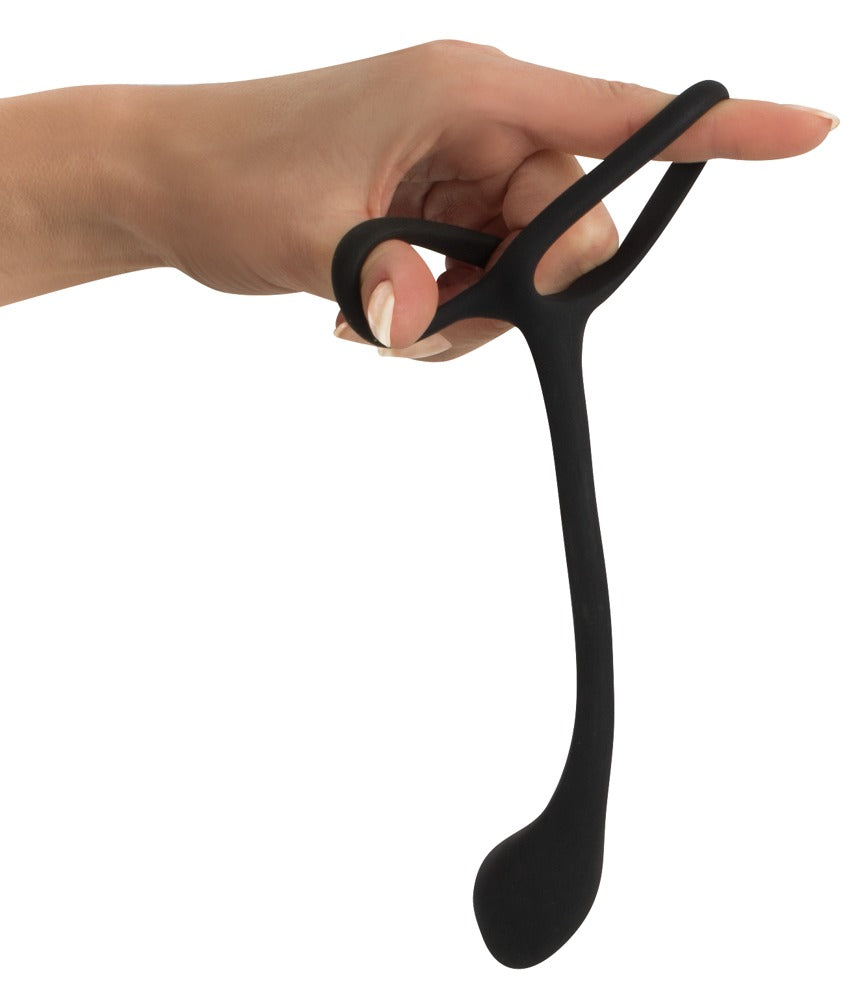 Black Velvets Cock + Ball Ring - Plug Anal 3 en 1 con Anillo Peneano