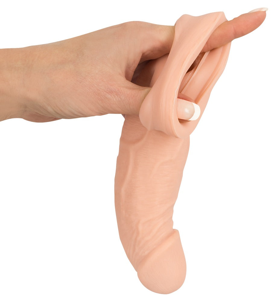 Nature Skin Penis Sleeve - Funda Alargadora con Soporte Testicular