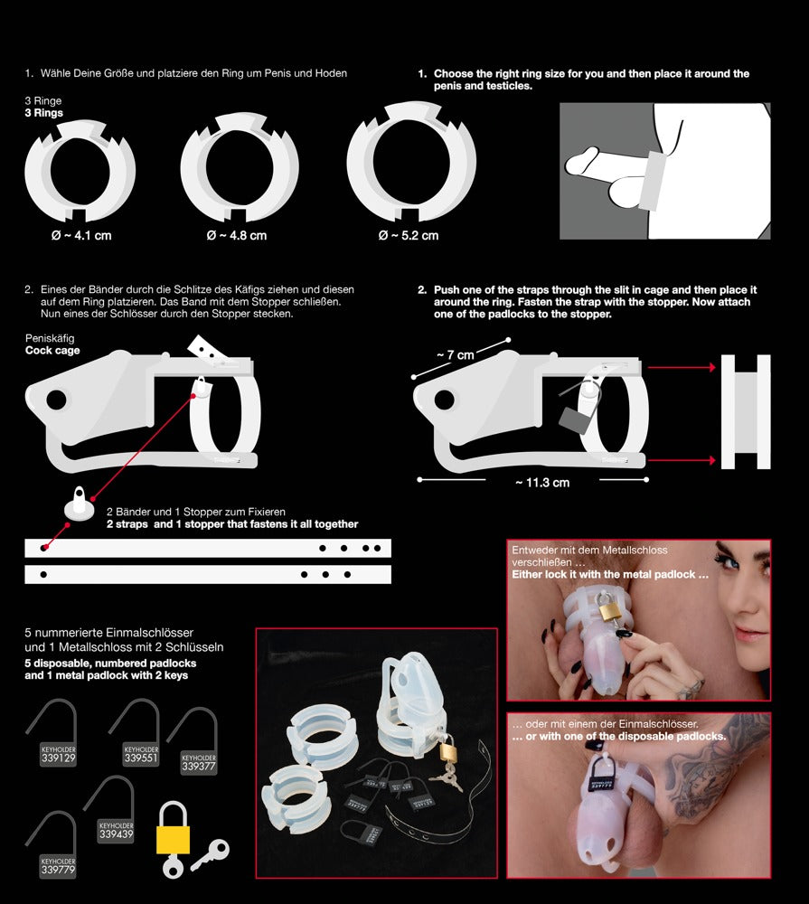 Cock Cage Set 15 pcs You2Toys - Jaula de Castidad con Accesorios