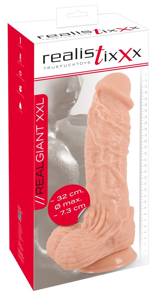 Realistixxx Giant XXL - Dildo Realista XXL con Base de Ventosa