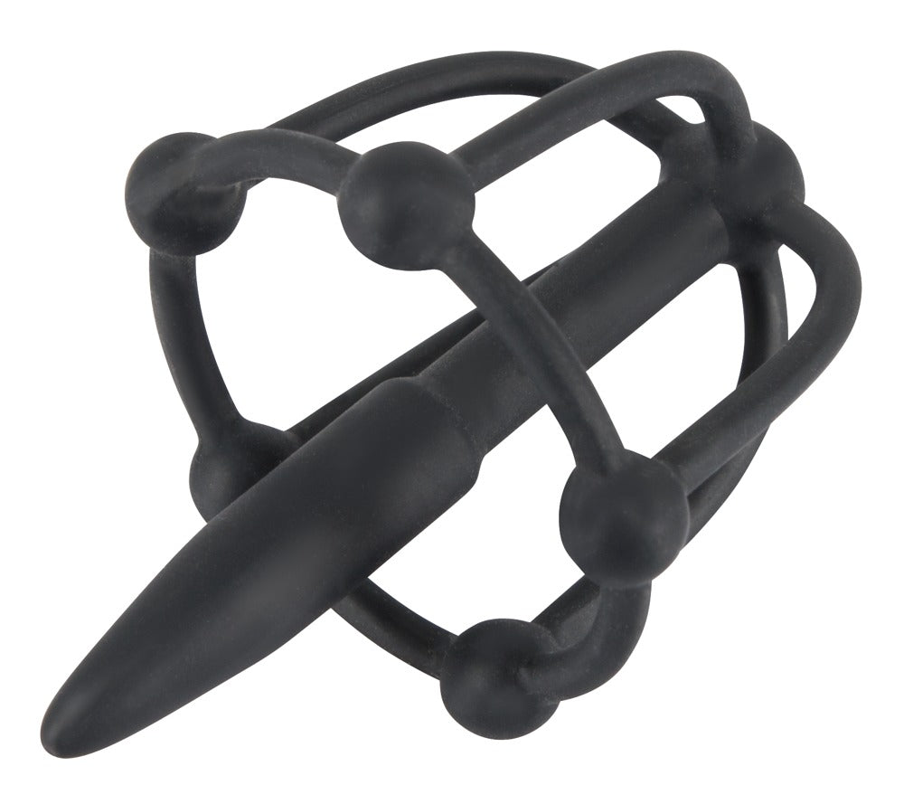 Penis Plug con Jaula de Glande - Estimulación Uretral de Silicona