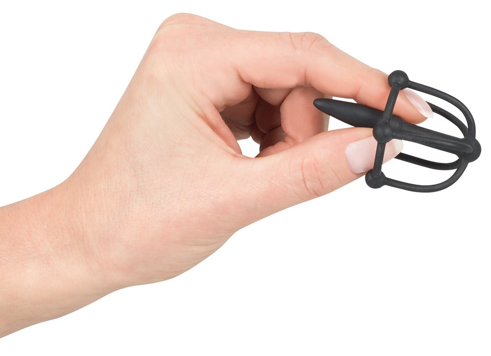 Penis Plug con Jaula de Glande - Estimulación Uretral de Silicona
