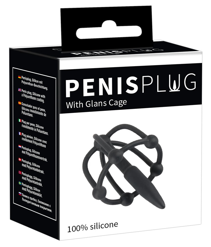 Penis Plug con Jaula de Glande - Estimulación Uretral de Silicona