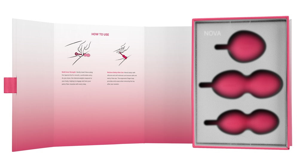 Svakom Nova Plum Red - Bolas Chinas de Silicona para Ejercicios de Kegel