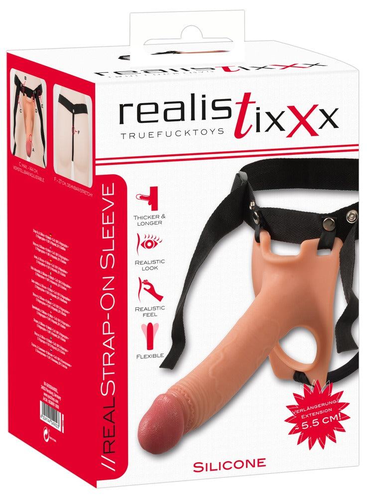 Realistixxx Strap-On Sleeve - Funda Extensora con Arnés Ajustable