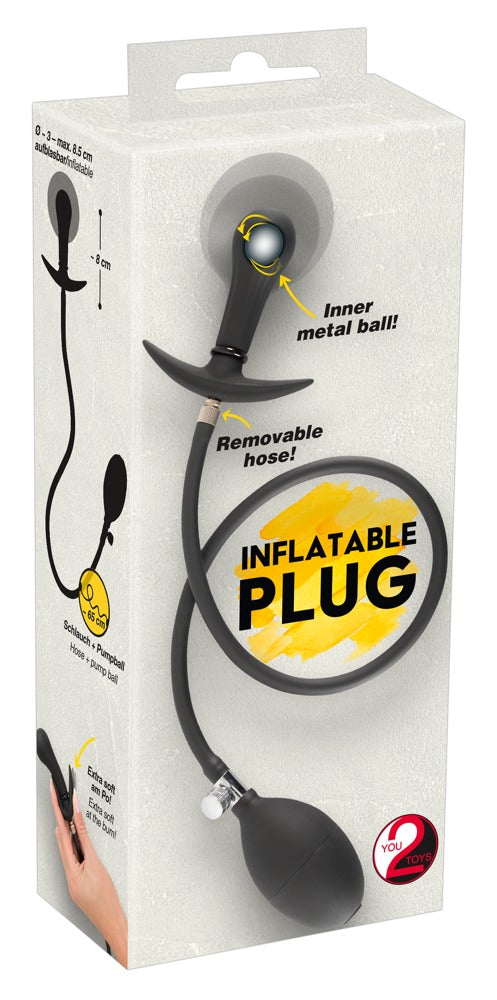 Tapón Anal Inflable You2Toys con Bola Interior y Bomba Manual
