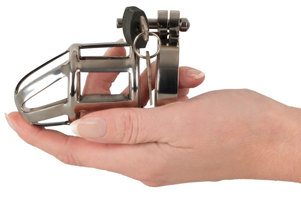 Jaula de Castidad You2Toys Acero Inoxidable con 3 Anillos y Doble Llave