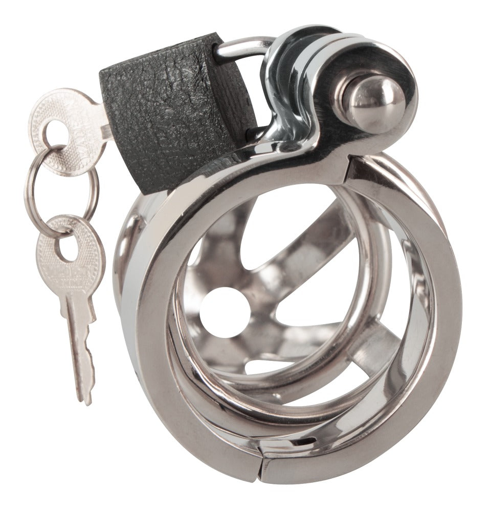 Jaula de Castidad You2Toys Acero Inoxidable con 3 Anillos y Doble Llave