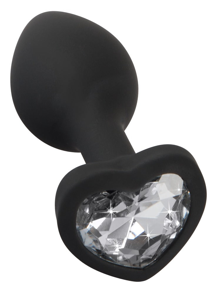 Plug Anal de Silicona You2Toys con Piedra de Cristal en Forma de Corazón
