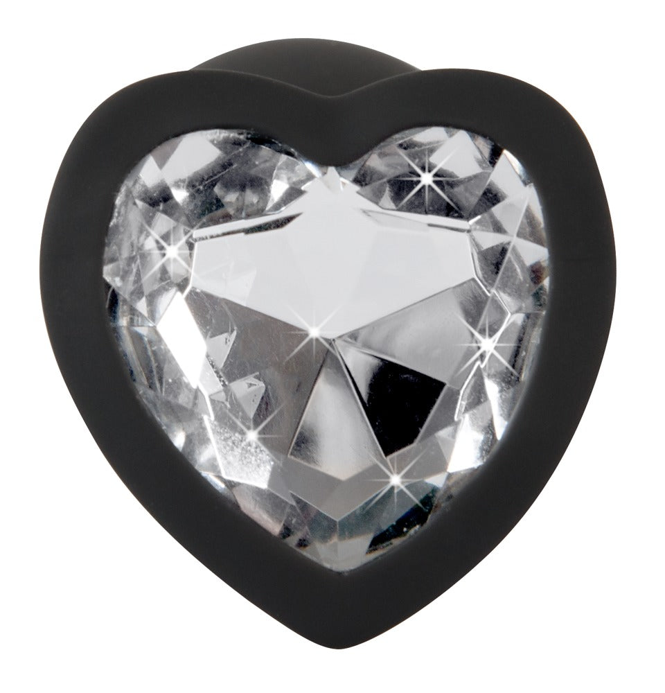 Plug Anal de Silicona You2Toys con Piedra de Cristal en Forma de Corazón