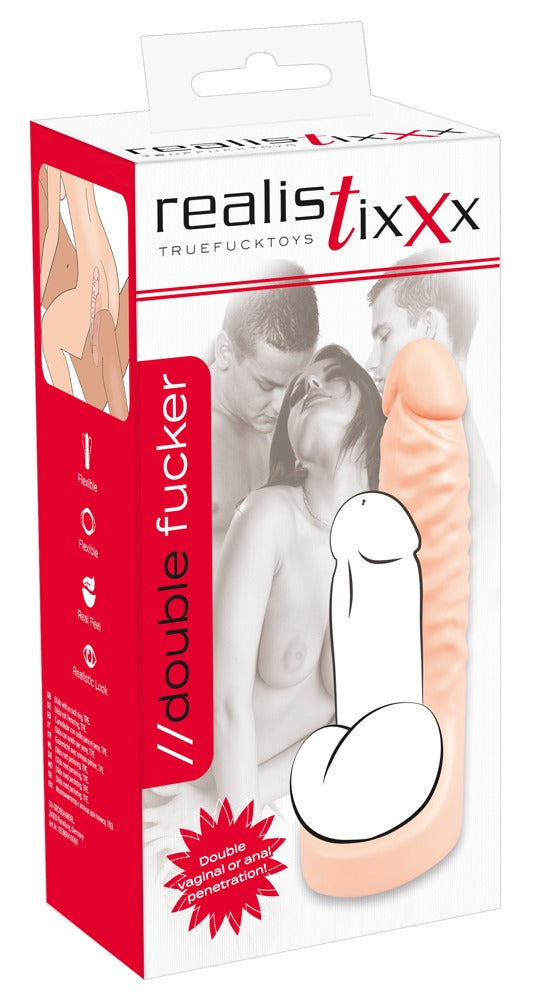 Realistixxx Double Fucker - Anillo Doble Penetración con Consolador Realista