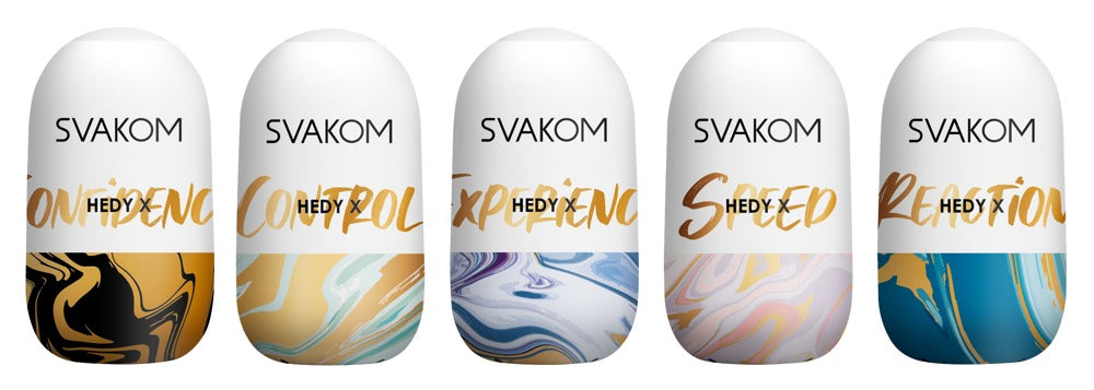 Hedy X - 5 Masturbadores Reversibles con Texturas Mixtas | SVAKOM