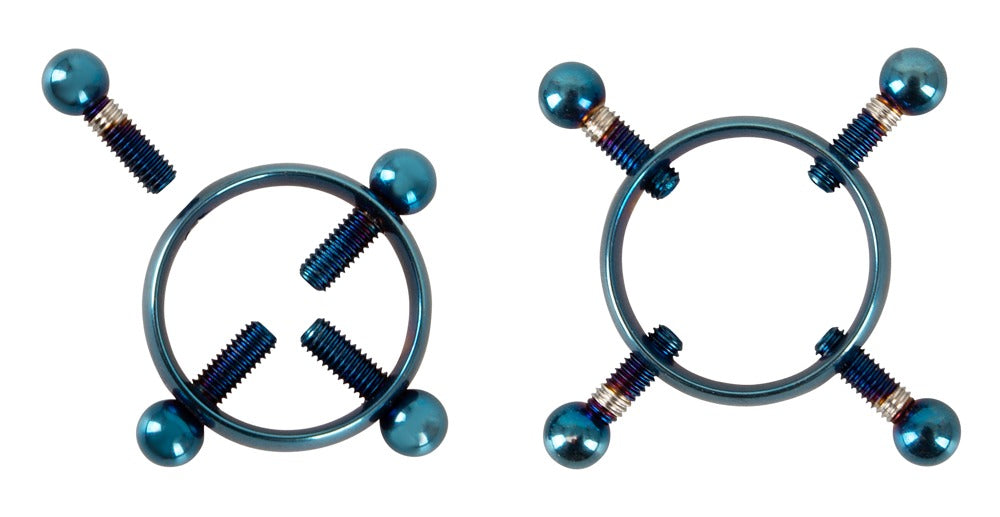 Bad Kitty Nipple Jewellery Blue Moon - Pinzas para Pezones Ajustables