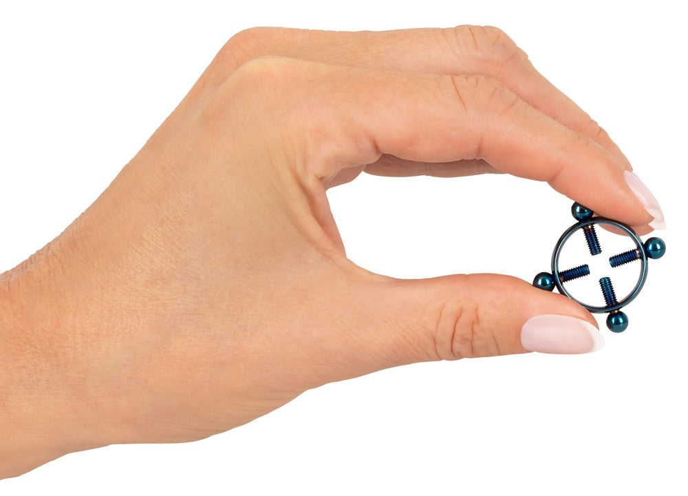 Bad Kitty Nipple Jewellery Blue Moon - Pinzas para Pezones Ajustables