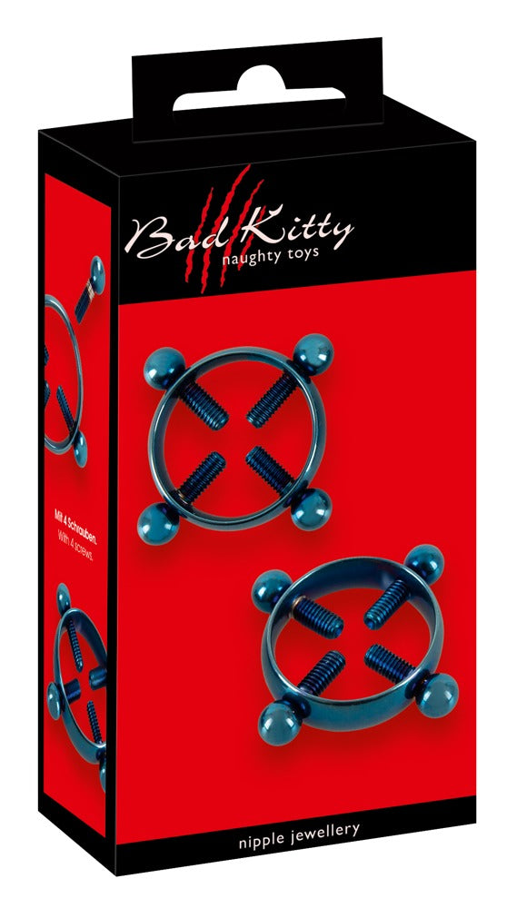 Bad Kitty Nipple Jewellery Blue Moon - Pinzas para Pezones Ajustables