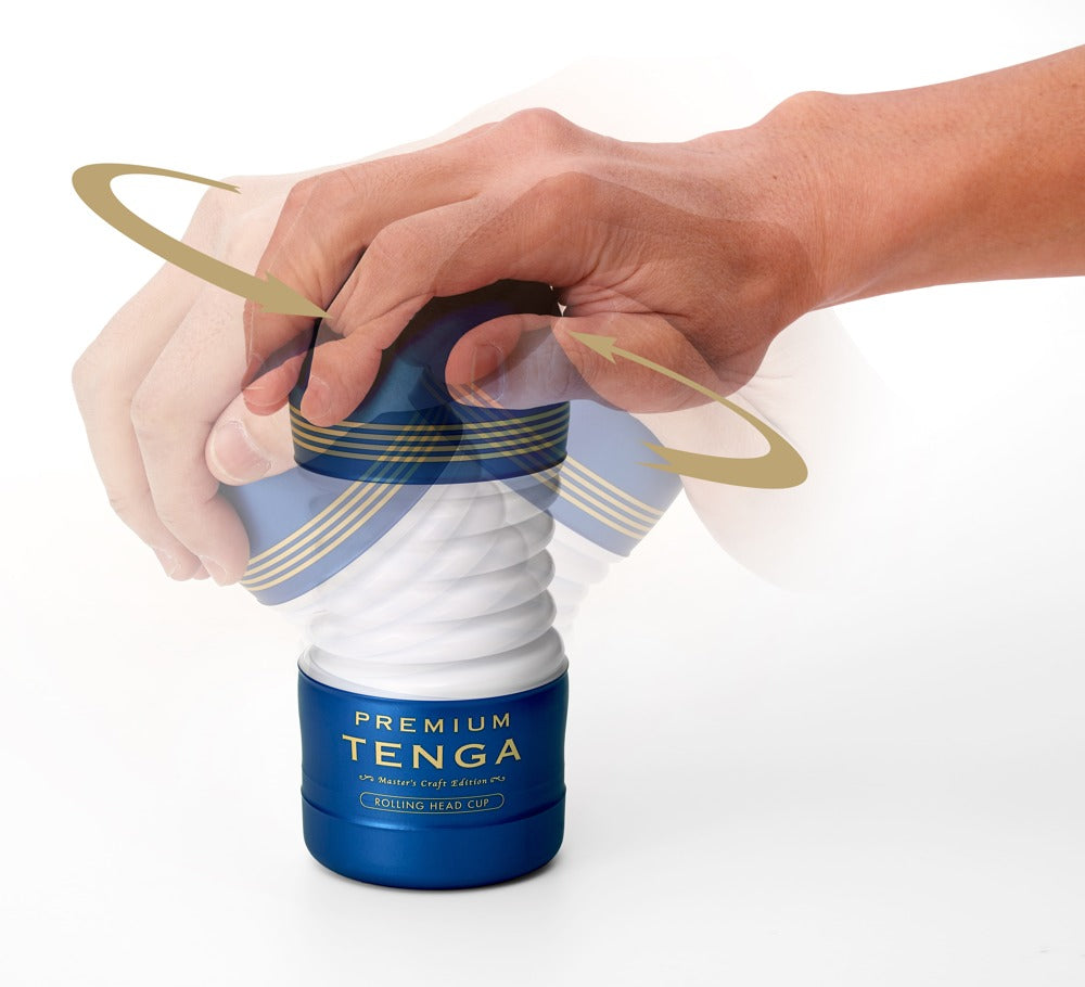 Tenga Premium Rolling Head Cup - Masturbador con Cabeza Rotativa y Control de Succión