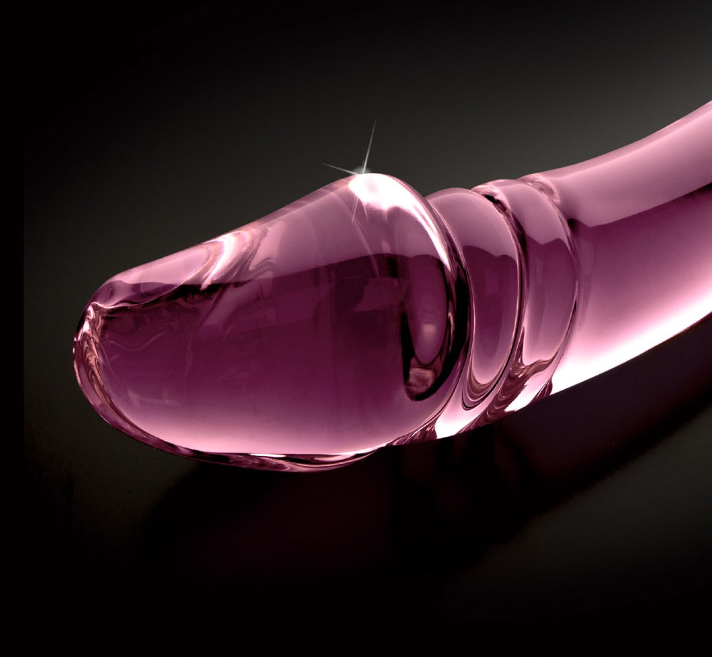 Icicles No. 57 Pink - Masajeador de Vidrio Doble Extremo