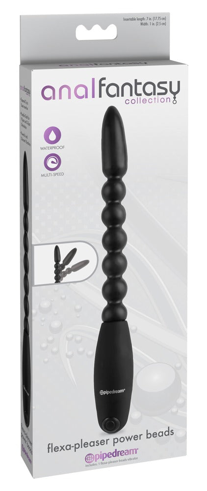 AFC Flexa-Pleaser Power Beads - Vibrador Anal Flexible con 3 Velocidades