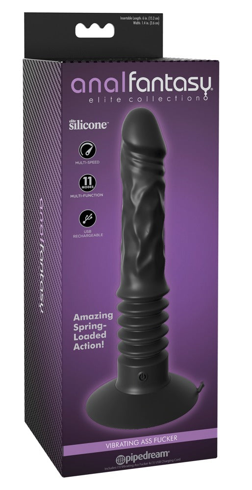 AFE Vibrating Ass Fucker - Vibrador Anal con 11 Modos y Función de Empuje