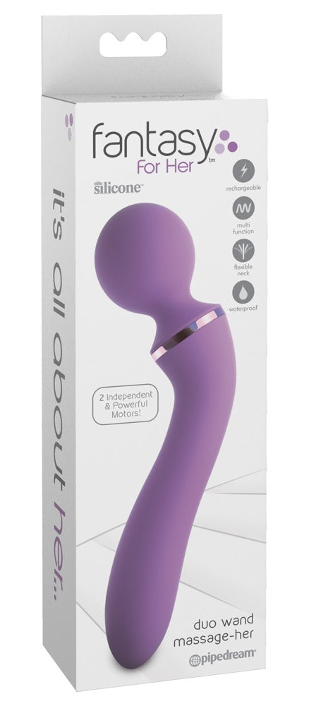 FFH Duo Wand Massage-Her - Masajeador Dual con Vibrador y Cabeza Móvil