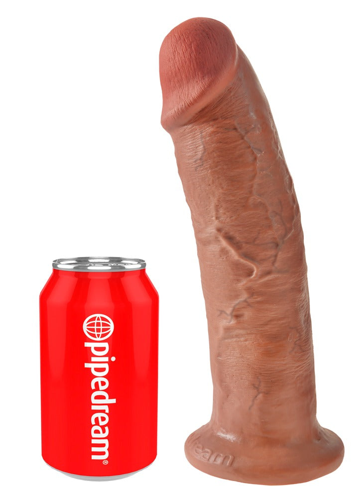 King Cock 10" Dildo Realista Marrón con Base de Succión