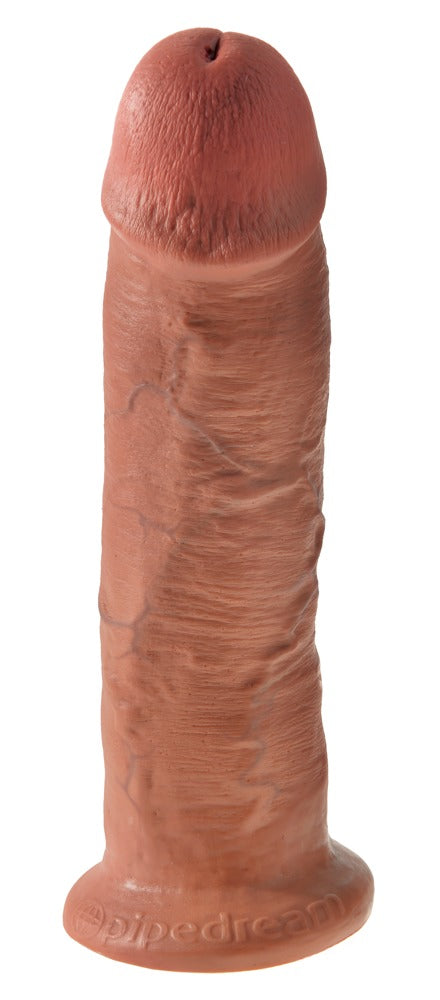 King Cock 10" Dildo Realista Marrón con Base de Succión