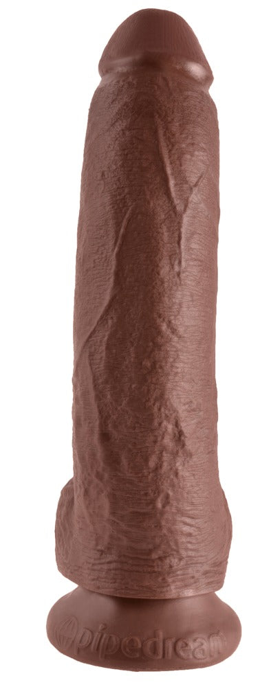 KC 9" Cock with Balls Brown - Dildo Realista con Testículos