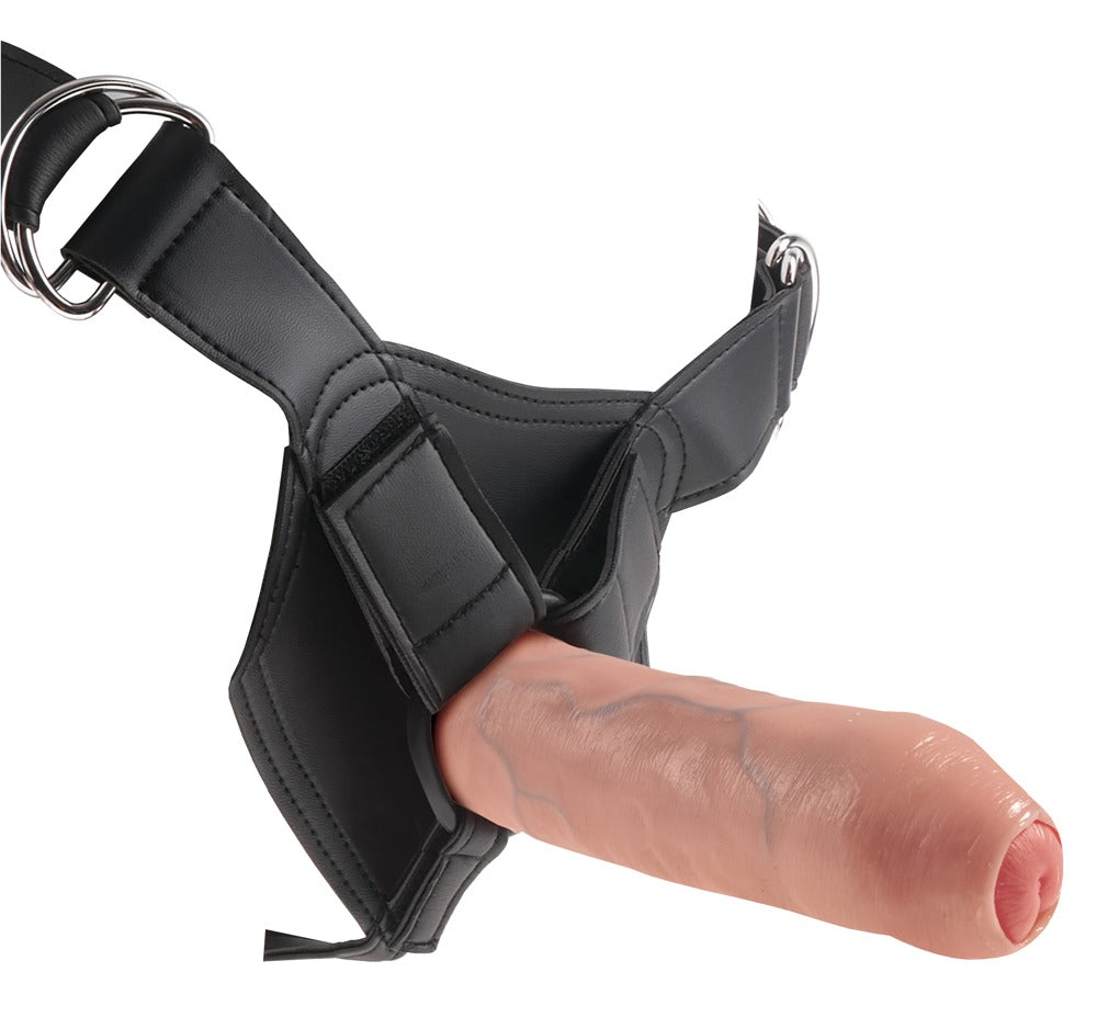 King Cock 7 Uncut with Strap-On Harness - Arnés Realista