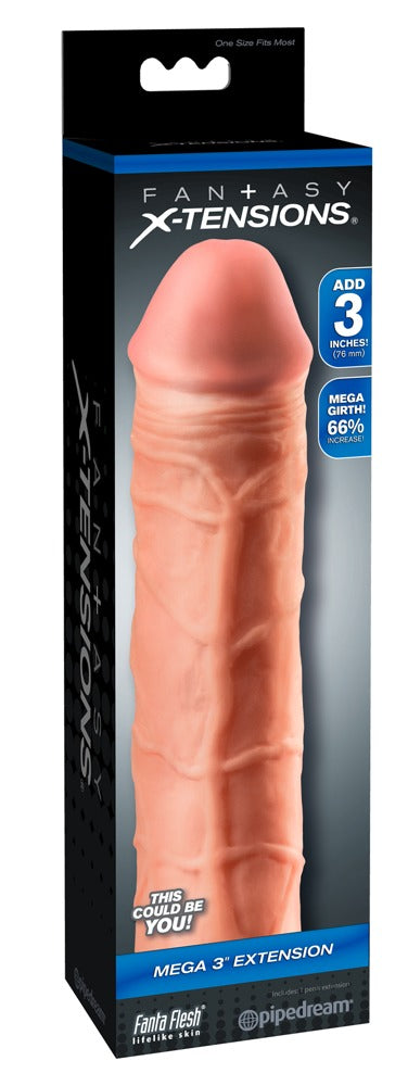 FXT Mega 3" Extension Light - Funda Extensora de Pene Fantasy X-Tensions
