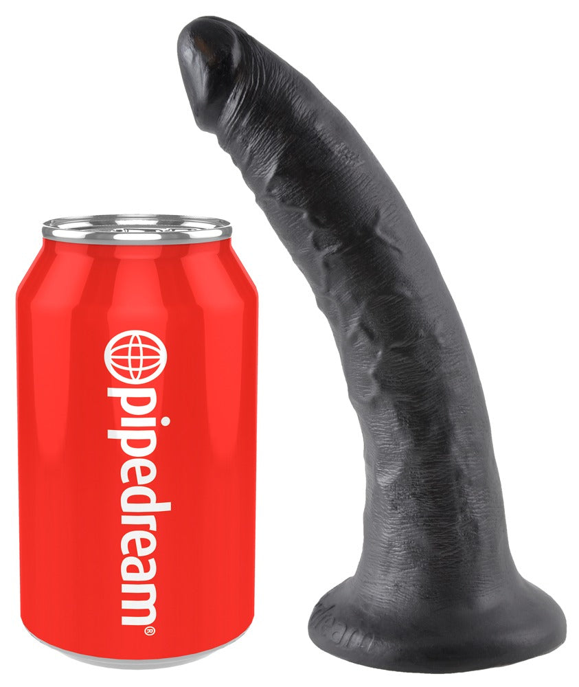 King Cock 7" Cock Dark - Dildo Realista con Base de Succión