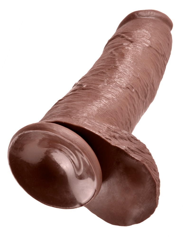 King Cock 12" Consolador Realista con Testículos y Base de Succión