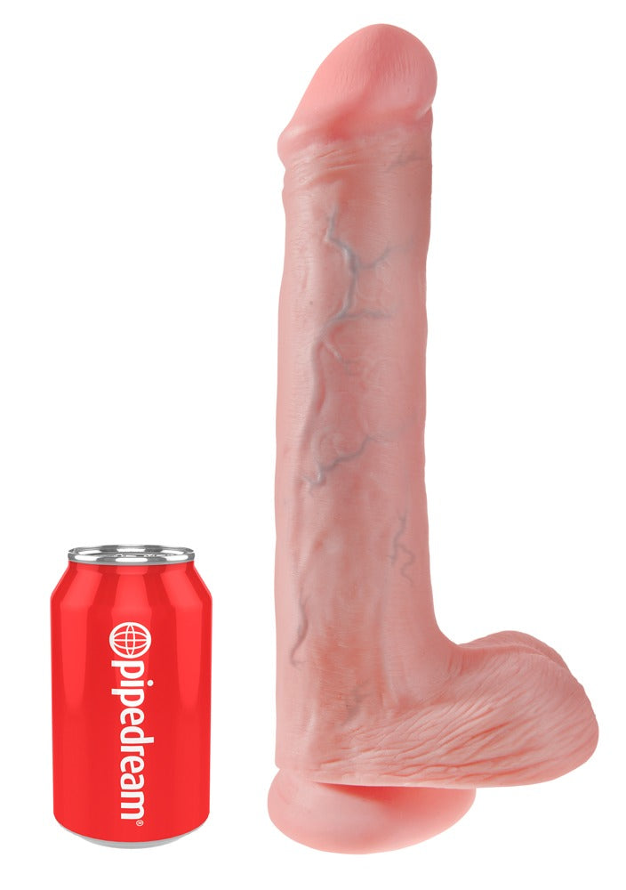 King Cock 13" Dildo Realista XXL con Testículos y Ventosa