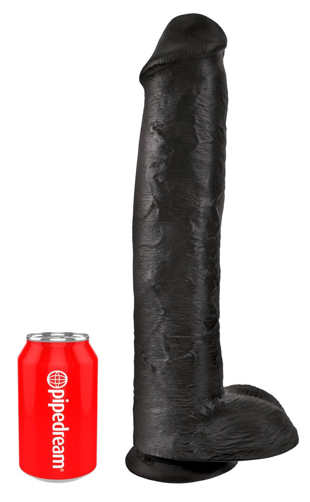King Cock 15" Dildo Realista XXL con Testículos y Ventosa