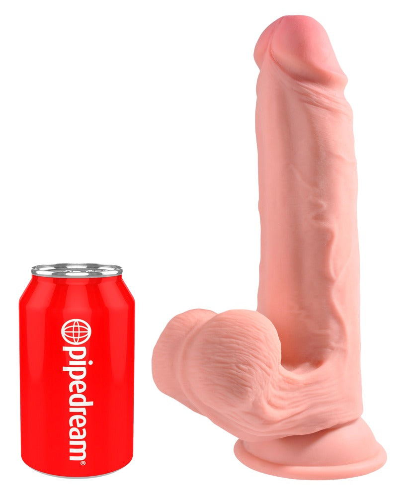 King Cock Plus 9in. Dildo Realista con Bolas Móviles