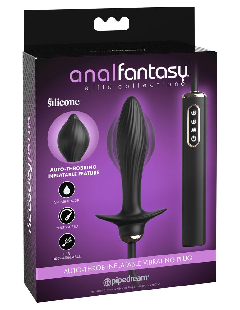 AFE Auto-Throb Inflatable Plug - Vibrador Anal con Bombeo Automático
