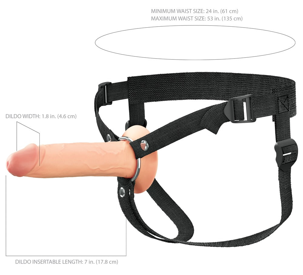 Fantasy X-Tensions Elite Hollow Strap-On 7" - Arnés de Silicona