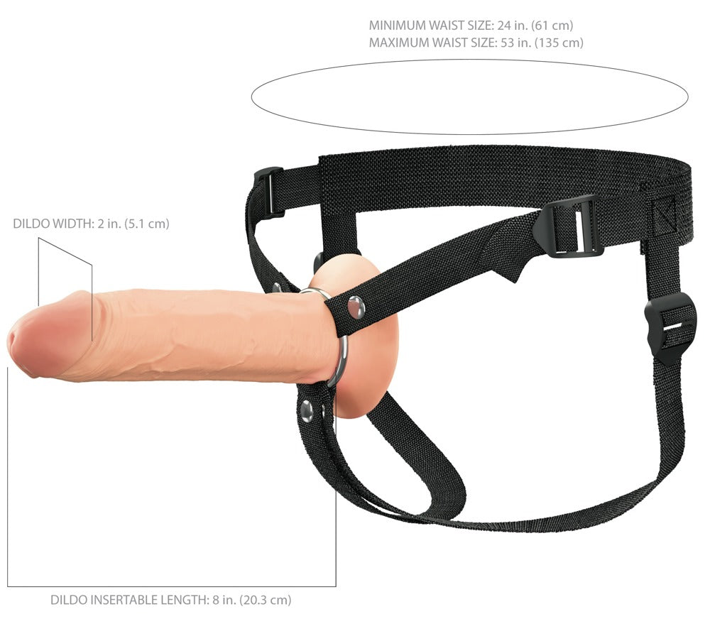 Fantasy X-Tensions Elite Strap-On Hueco 8" - Arnés de Silicona