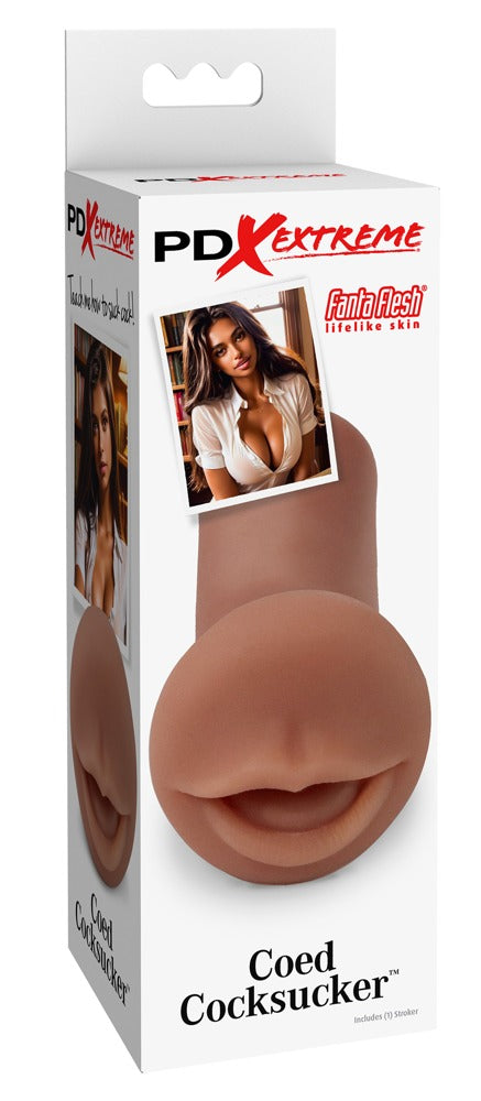 Masturbador PDX Extreme Coed Cocksucker Brown - Sensaciones Realistas