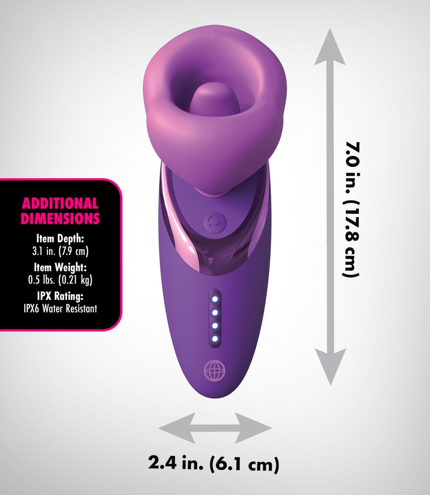 Fantasy For Her Pleasure Sucker Purple - Vibrador con Succión y Lengua Vibradora