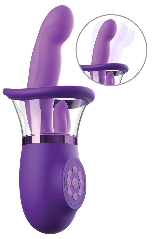 FFH Pleasure Pro Plus Purple - Vibrador Punto G con Estimulador Clitoriano