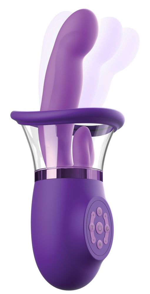 FFH Pleasure Pro Plus Purple - Vibrador Punto G con Estimulador Clitoriano