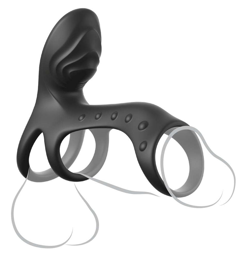 FCR Couples Cage Pro Black - Anillo Vibrador para Parejas