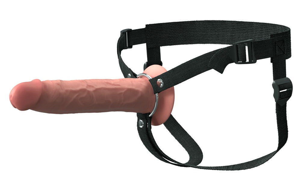 FXTE 9" Hollow Strap-On Dual - Arnés con Funda de Silicona