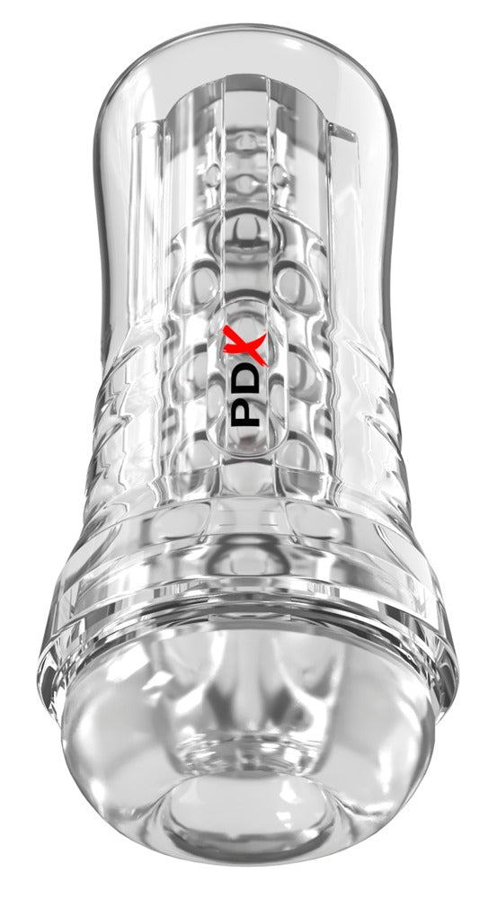 PDX Elite ViewTube EZ-Grip Stroker Masturbador Transparente