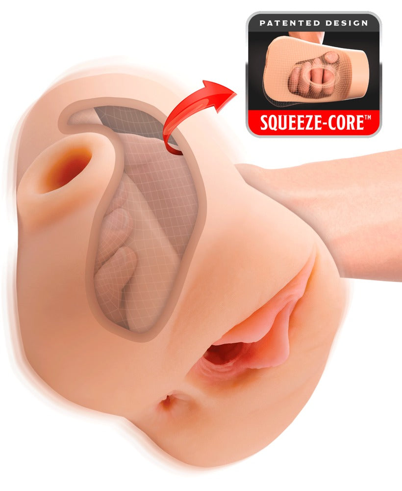 PDX Plus Double Pounder Vibrating - Masturbador con Vibración y Doble Canal