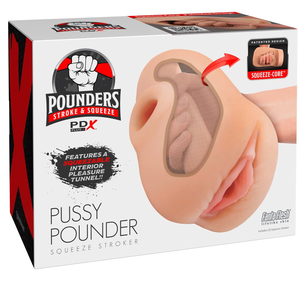 PDX Plus Pussy Pounder Squeeze Stroker - Masturbador con Núcleo de Estrujamiento