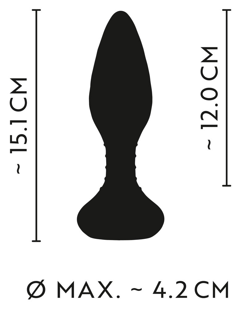 Plug Anal Textured Rotating Beads ANOS - Control Remoto