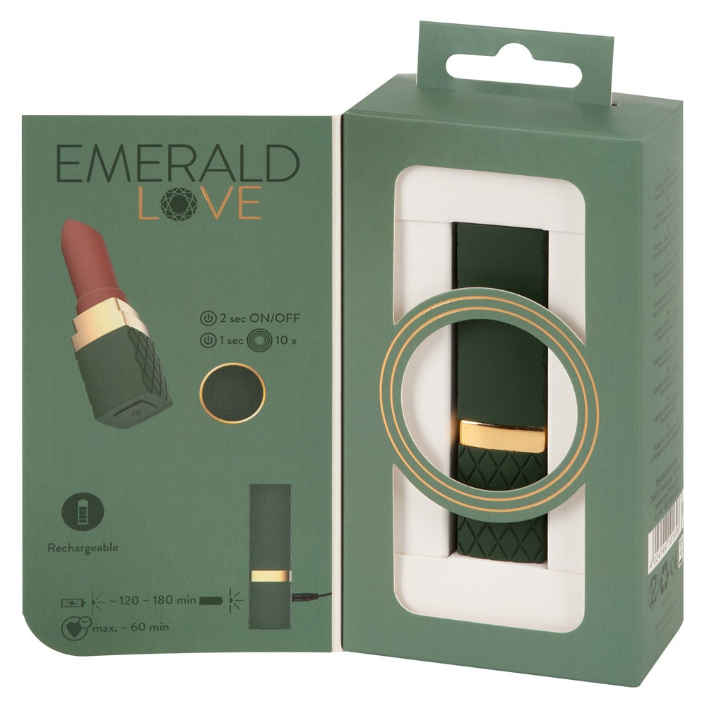 Luxurious Lipstick Vibrator Emerald Love - Minivibrador Discreto